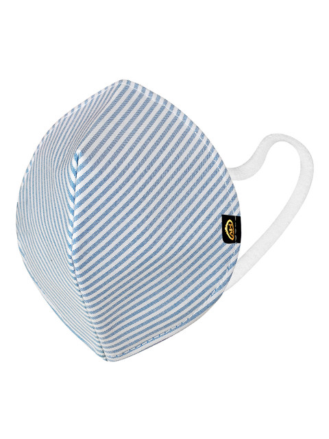 

MONTVITTON Unisex Striped 3-Ply Reusable Anti-Pollution Cloth Masks, White