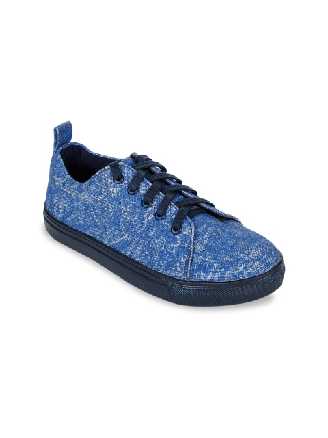 

Bruno Manetti Women Blue Printed Sneakers