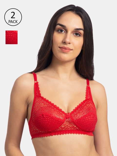 

Tweens Pack of 2 Red Lace Non-Wired Non Padded Everyday Bras