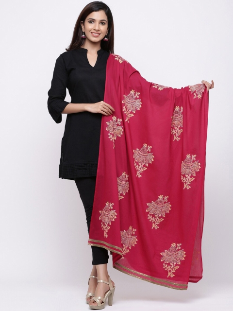 

Rain & Rainbow Maroon & Beige Printed Dupatta
