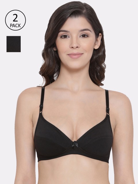 

Lux Lyra Black Solid Non-Wired Non Padded Everyday Bra LYRA_BRA_501_BLACK_2PC