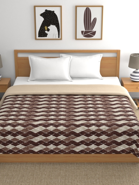 

Portico New York Multicoloured Checked AC Room 110 GSM Double Bed Dohar, Multi