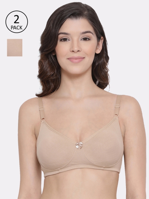 

LYRA Beige Solid Non-Wired Non Padded Everyday Bra LYRA_BRA_513_SKIN_2PC