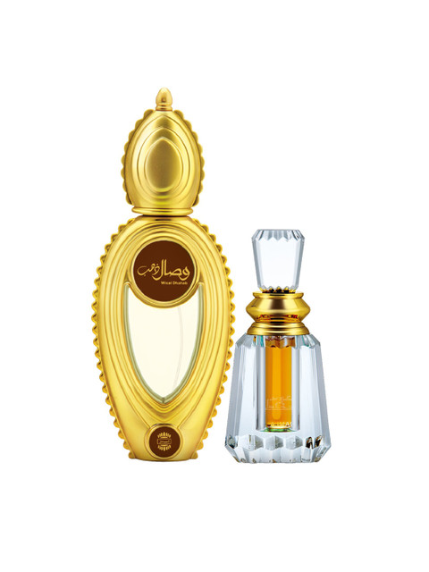 

Ajmal Unisex Set Of Wisal Dhahab EDP And Oudh Mukhallat CP Oil Oudhy Attar, Multi