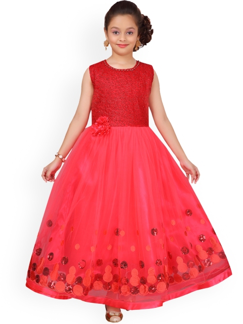 

Aarika Girls Red Embellished Maxi Dress