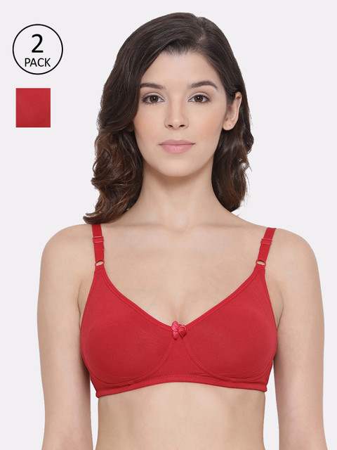 

LYRA Red Solid Non-Wired Non Padded Everyday Bra 513