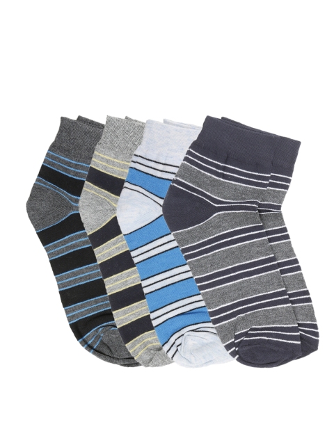 

Dollar Men Pack Of 4 Assorted Ankle-Length Socks