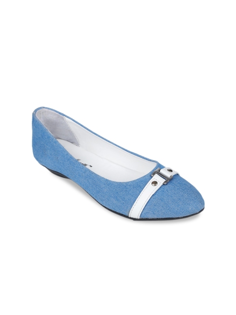 

Bruno Manetti Women Blue Solid Fabric Ballerinas