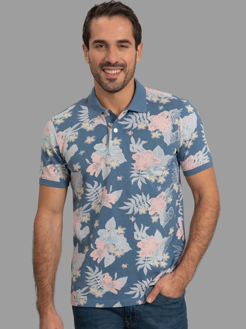 

Beverly Hills Polo Club Men Multicoloured Tropical Print Polo Collar T-shirt, Multi