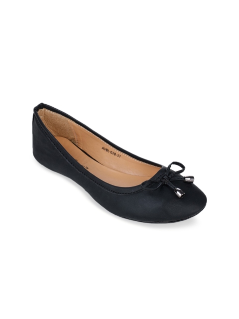

Bruno Manetti Women Black Solid Ballerinas
