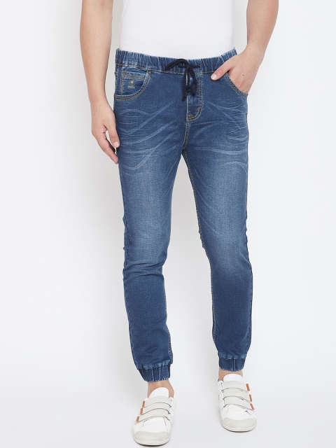 

American Archer Men Blue Jogger Low-Rise Clean Look Stretchable Jeans