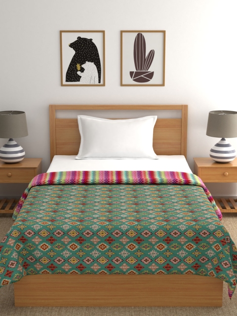 

Portico New York Multicoloured Striped AC Room 110 GSM Single Bed Dohar, Multi