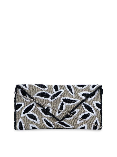 

Diwaah Silver & Black Embroidered Clutch