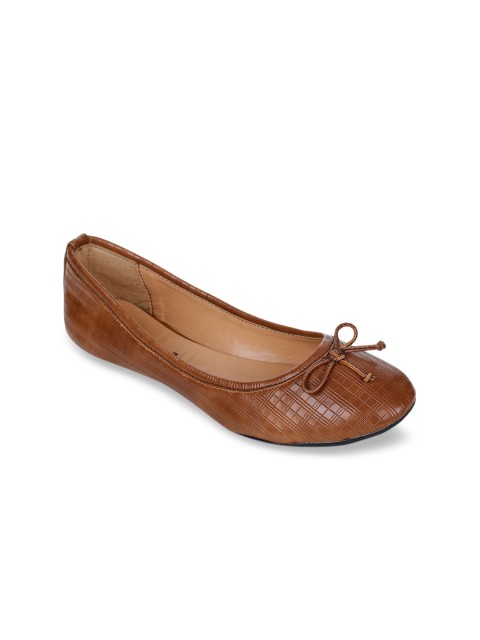 

Bruno Manetti Women Brown Textured Ballerinas With Bow