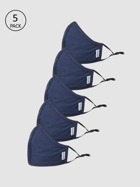 

Jack & Jones Men Pack of 5 Pcs Navy Blue Reusable 3-Ply Protective Outdoor Masks