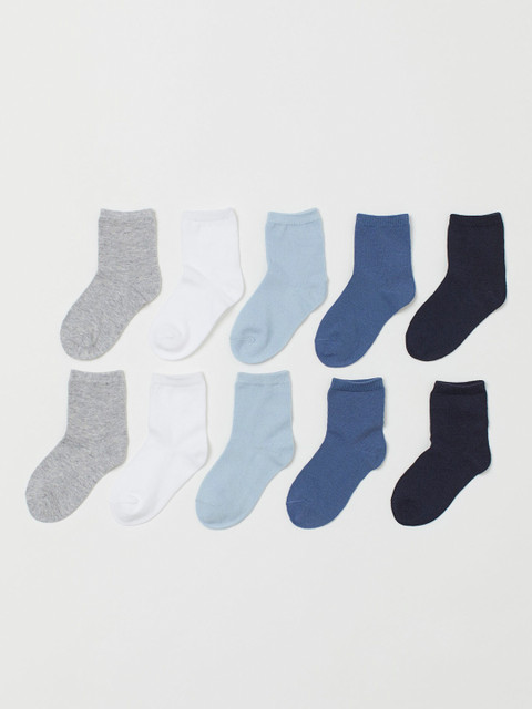 

H&M Kids Multicolored Solid 10-pack Socks, Multi