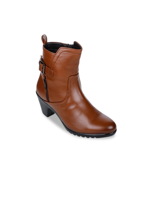 

Bruno Manetti Women Brown Solid Heeled Boots