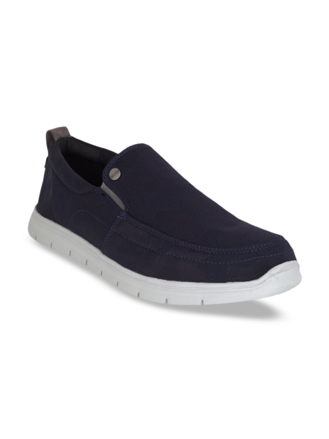 

Buckaroo Men Navy Blue Leather Slip-On Sneakers