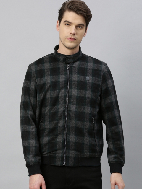 

RARE RABBIT Men Green Checked Insulator Tailored Jacket