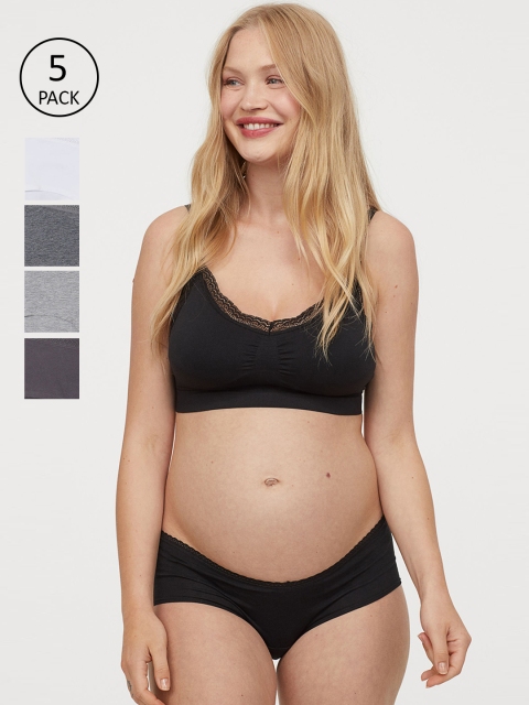 

H&M Women Pack Of 5 MAMA Maternity Hipster Briefs, White
