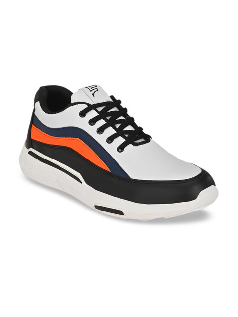 

Fentacia Men White Colourblocked Sneakers
