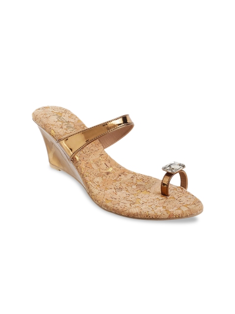 

Metro Women Gold-Toned Embellished Heels