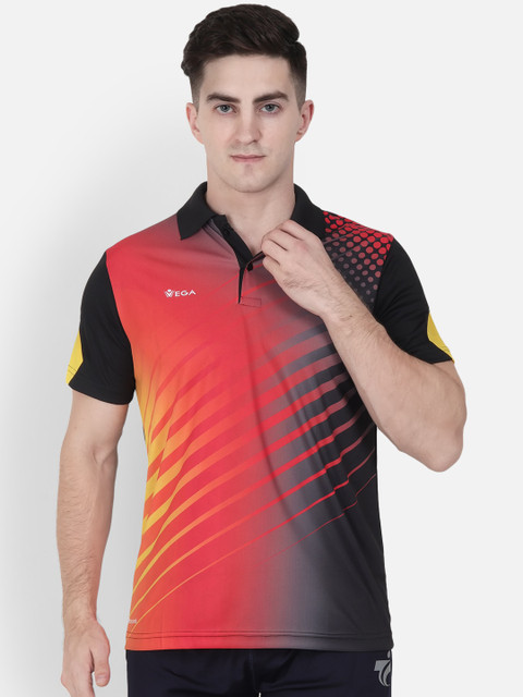 

VEGA Men Multicoloured Printed Polo Collar T-shirt, Multi