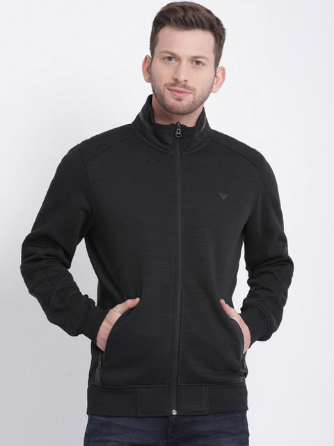

t-base Men Black Solid Sweatshirt
