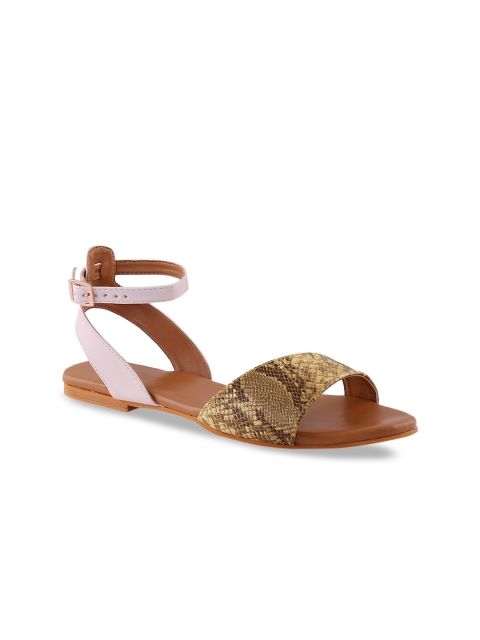 

Siendo Desi Women Yellow Textured Open Toe Flats