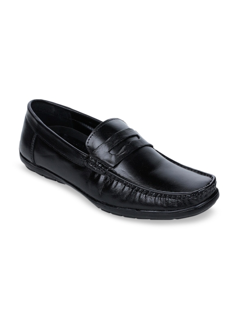 

Bruno Manetti Men Black Leather Loafers