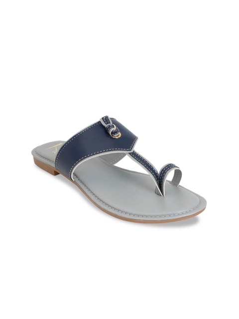 

Kielz Women Navy Blue Solid One Toe Flats