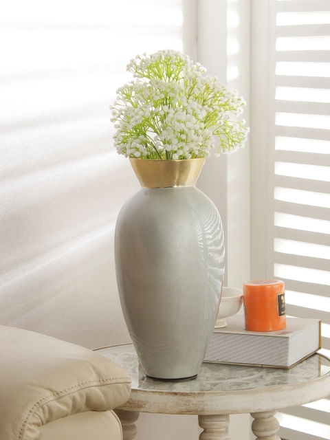 

Living Essence Grey & Gold-Toned Colourblocked Groot Bamboo Vase