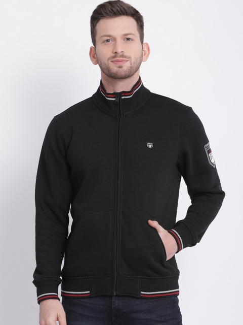 

t-base Men Black Solid Sweatshirt