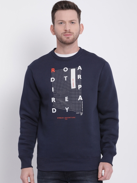 

t-base Men Navy Blue Printed Sweatshirt