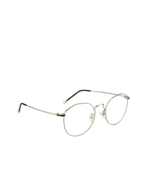 

Ted Smith Unisex Silver-Toned Solid Full Rim Round Frames