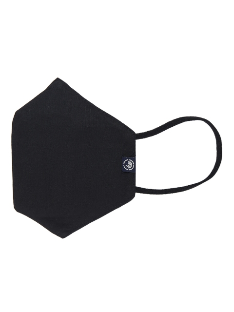 

Devis Adults Black Solid 2-Ply Reusable Anti-Dust Cloth Mask