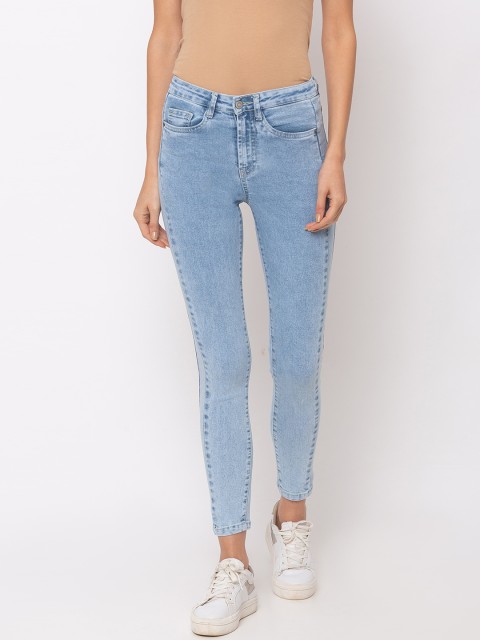 

TARAMA Women Blue Skinny Fit High-Rise Clean Look Stretchable Jeans