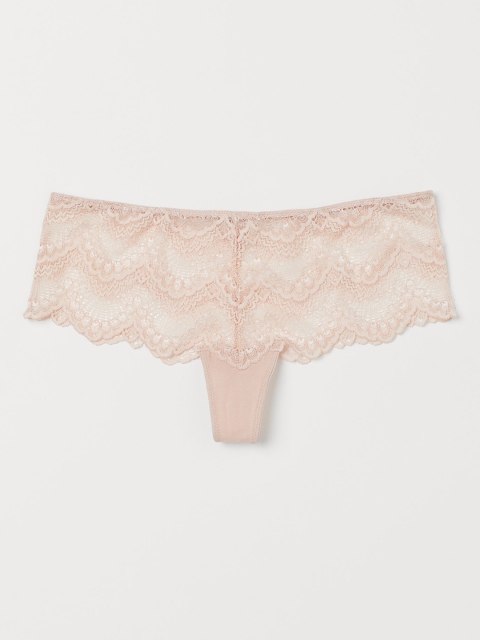 

H&M Peach-Coloured Lace Thong Briefs 0822311012