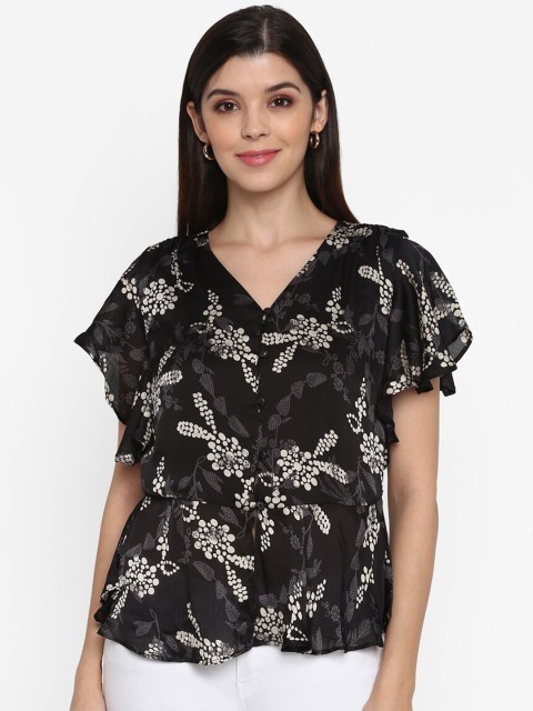 

Mode by Red Tape Women Black Printed Top