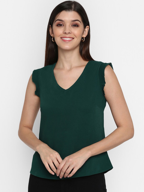 

Mode by Red Tape Women Green Solid Top