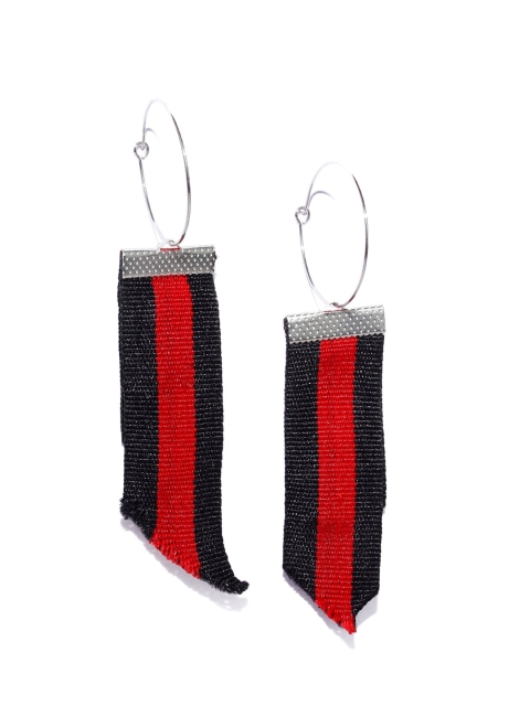 

Bellofox Black & Red Contemporary Drop Earrings