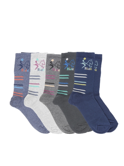 Dollar Men Pack Of 5 Assorted Above Ankle-Length Socks