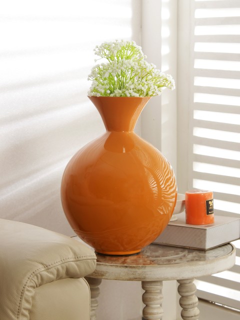 

Living Essence Orange & Gold-Toned Solid Groot Bamboo Vase