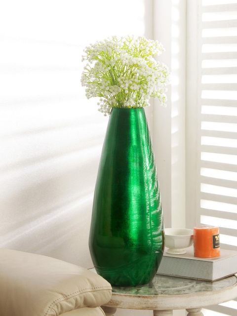 

Living Essence Green Solid Eden Bamboo Vase
