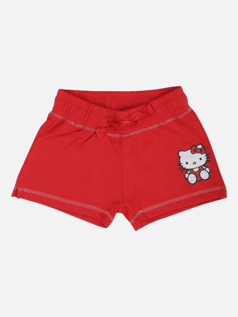 

Kids Ville Girls Red Hello Kitty Printed Regular Fit Regular Shorts