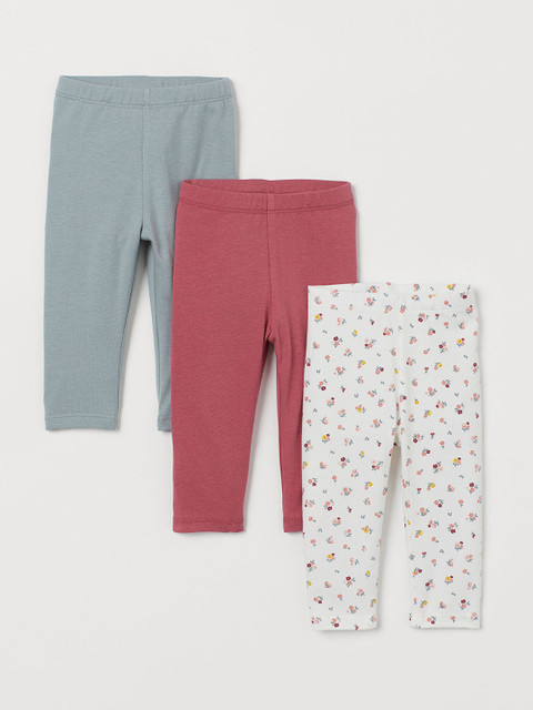 

H&M Girls Pack Of 3 Leggings, White