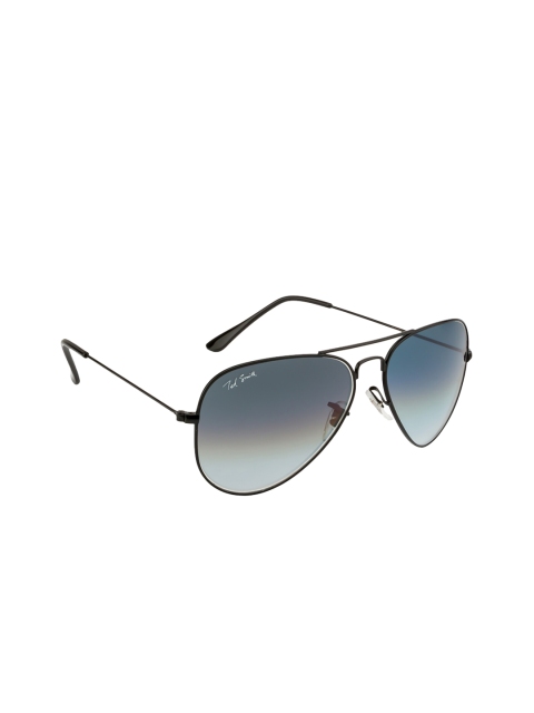 

Ted Smith Unisex Blue & Black Aviator Sunglasses TS-NC-3025_C11
