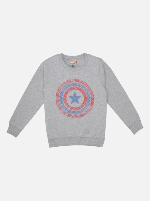 

Kids Ville Boys Grey Captain America Printed Sweatshirt