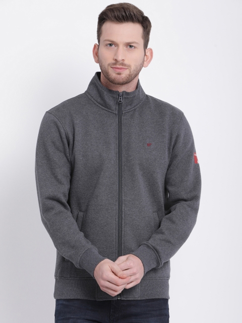 

t-base Men Grey Solid Sweatshirt
