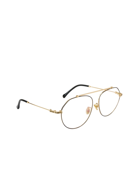 

Ted Smith Unisex Gold-Toned Solid Full Rim Aviator Frames TS-NC-5872_C12
